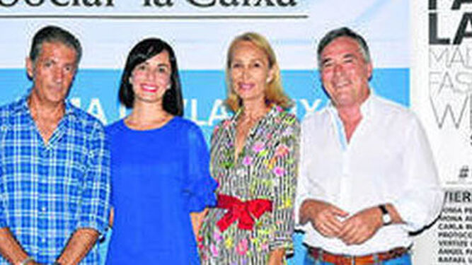 Chico Banderas, Ana Belén Morales, María José González y Pepe Cobos durante la presentación de la Pasarela Larios. / M. H.